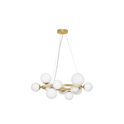 9028856 Висечка светилка ODILLIA LED 11XG9 Златен Метал и Опално Стакло Nova Luce 9028856 Висечка светилка ODILLIA LED 11XG9 Златен Метал и Опално Стакло Nova Luce